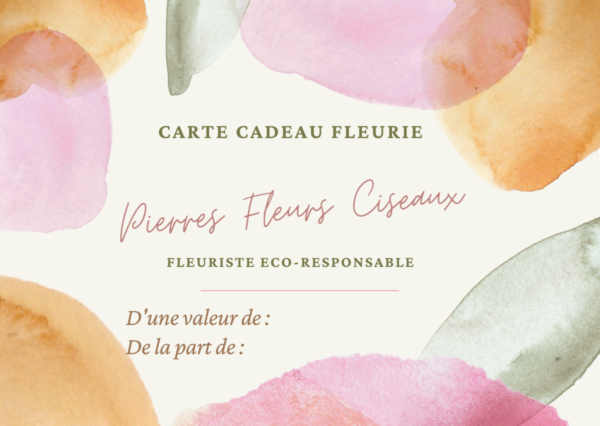 Carte cadeau fleurie