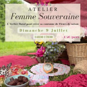 couronne de fleurs atelier floral